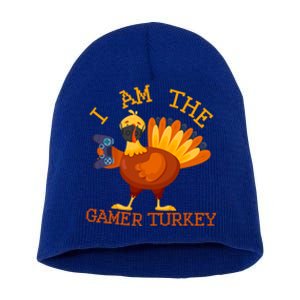 Happy Thanksgiving Gamer Turkey Mask Matching Family Group Gift Short Acrylic Beanie