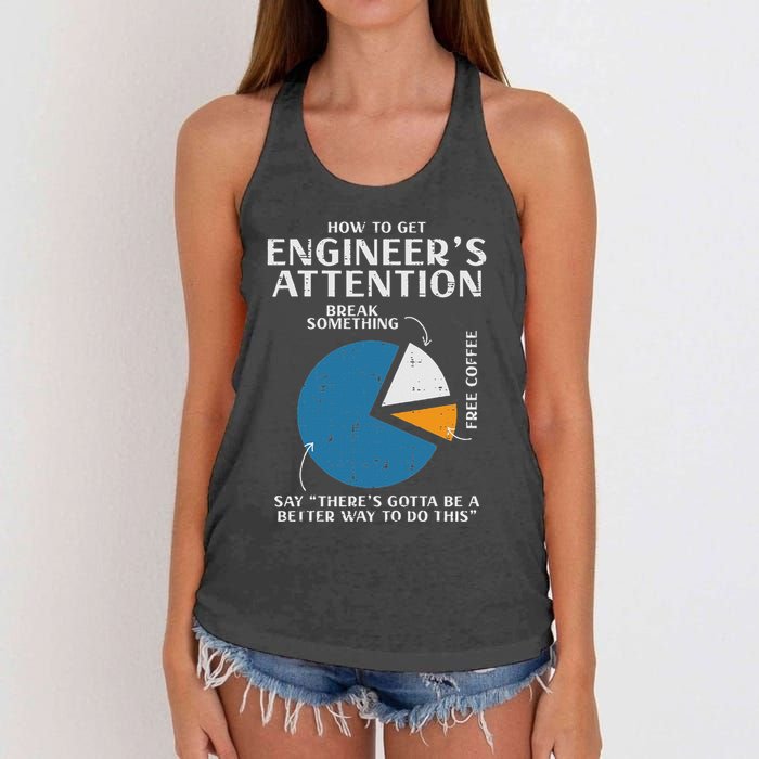 How To Get Engineer Attention Programmer Developer Women Women's Knotted Racerback Tank