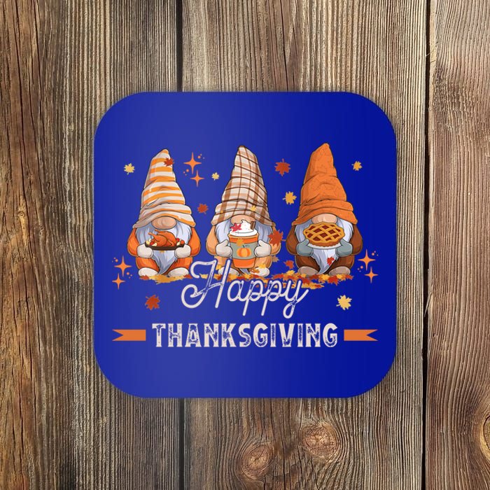 Happy Thanksgiving Gnomes Turkey Day Family Dinner Great Gift Coaster