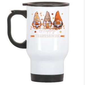 Happy Thanksgiving Gnomes Turkey Day Family Dinner Great Gift Stainless Steel Travel Mug