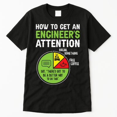 How To Get An Engineer's Attention  Tall T-Shirt