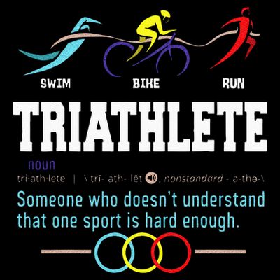 Humorous Triathlon Gift Sports Cycling Running T-Shirt