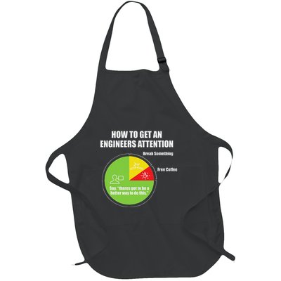 How To Get An Engineers Attention Engineering Full-Length Apron With Pockets