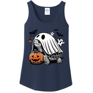 Halloween Turtle Ghost Pumpkin Costume Terrapin Tortoise Ladies Essential Tank