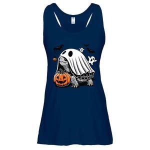 Halloween Turtle Ghost Pumpkin Costume Terrapin Tortoise Ladies Essential Flowy Tank