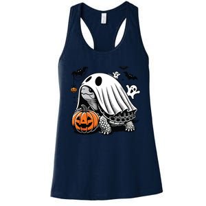 Halloween Turtle Ghost Pumpkin Costume Terrapin Tortoise Women's Racerback Tank