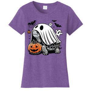 Halloween Turtle Ghost Pumpkin Costume Terrapin Tortoise Women's T-Shirt