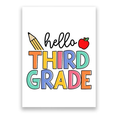 Hello Third Grade Team 3rd Grade Back To School Teacher Poster