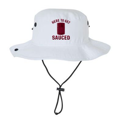 Here To Get Sauced Funny Cranberry Sauce Thanksgiving Food Legacy Cool Fit Booney Bucket Hat