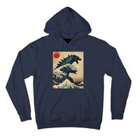 Hokusai The Great Kaiju Off Kanagawa Vintage Japanese Art Hoodie