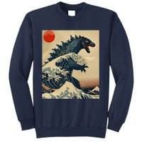 Hokusai The Great Kaiju Off Kanagawa Vintage Japanese Art Sweatshirt