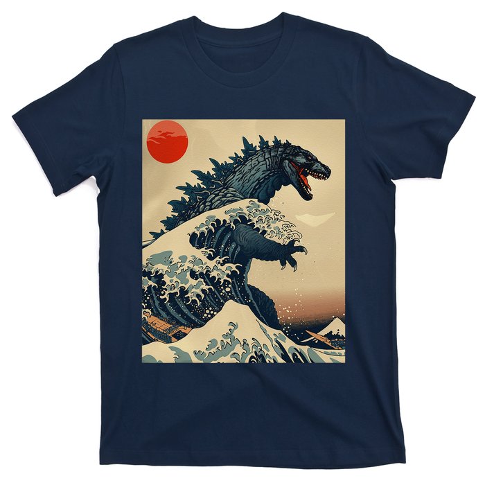 Hokusai The Great Kaiju Off Kanagawa Vintage Japanese Art T-Shirt