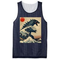 Hokusai The Great Kaiju Off Kanagawa Vintage Japanese Art Mesh Reversible Basketball Jersey Tank