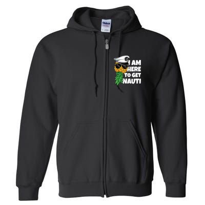 Here To Get Nauti Cruise Boat Upside Down Pineapple Swinger Full Zip Hoodie