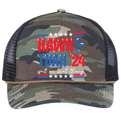 Hawk Tuah Giveem That Hawk Tuah Spit On That Thang Retro Rope Trucker Hat Cap