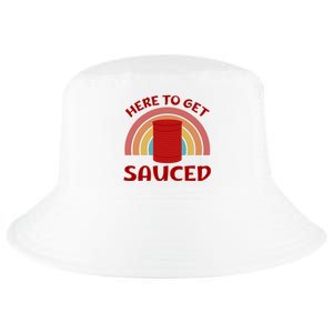 Here To Get Sauced Funny Cranberry Sauce Thanksgiving Food Cool Comfort Performance Bucket Hat