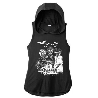 Halloween The Golden Ghouls Zombie Scary Horror Ladies PosiCharge Tri-Blend Wicking Draft Hoodie Tank