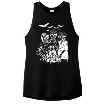 Halloween The Golden Ghouls Zombie Scary Horror Ladies PosiCharge Tri-Blend Wicking Tank