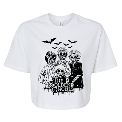 Halloween The Golden Ghouls Zombie Scary Horror Bella+Canvas Jersey Crop Tee