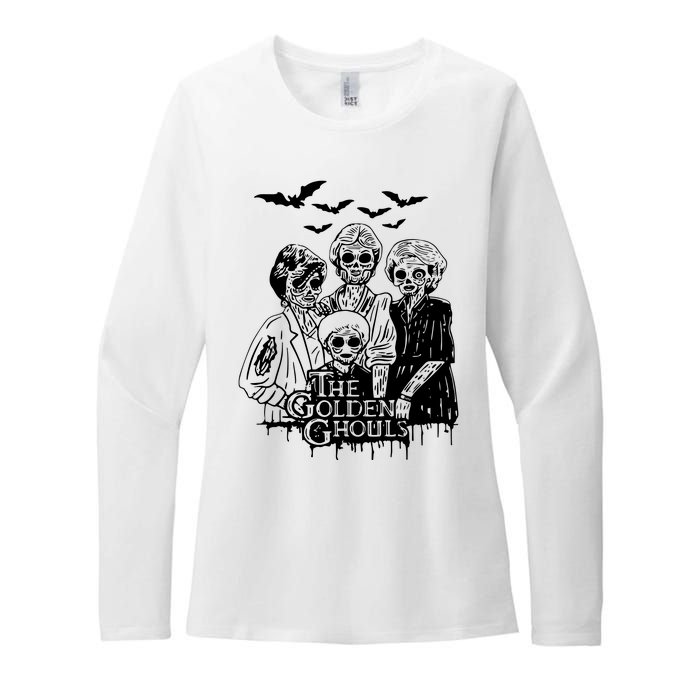 Halloween The Golden Ghouls Zombie Scary Horror Womens CVC Long Sleeve Shirt