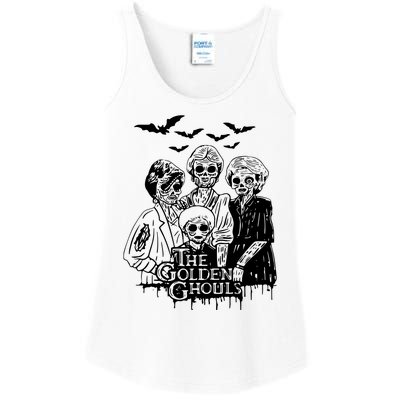 Halloween The Golden Ghouls Zombie Scary Horror Ladies Essential Tank