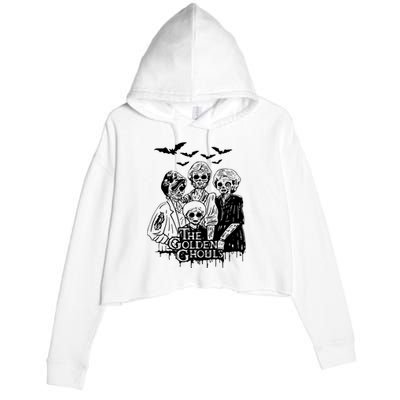 Halloween The Golden Ghouls Zombie Scary Horror Crop Fleece Hoodie