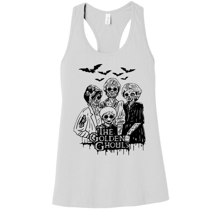 Halloween The Golden Ghouls Zombie Scary Horror Women's Racerback Tank