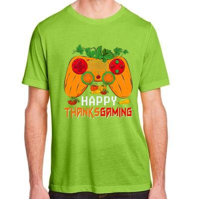 Happy Thanksgiving Gaming Game Controller Fall Pumpkin Lover Adult ChromaSoft Performance T-Shirt