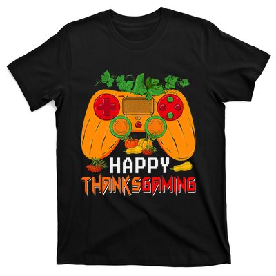 Happy Thanksgiving Gaming Game Controller Fall Pumpkin Lover T-Shirt