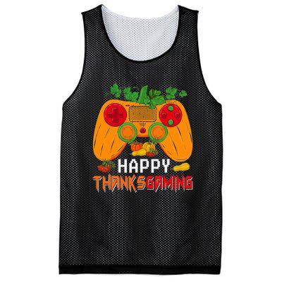 Happy Thanksgiving Gaming Game Controller Fall Pumpkin Lover Mesh Reversible Basketball Jersey Tank