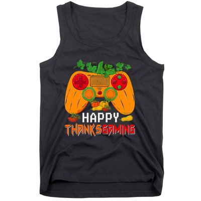 Happy Thanksgiving Gaming Game Controller Fall Pumpkin Lover Tank Top