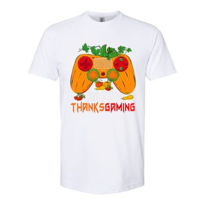 Happy Thanksgiving Gaming Game Controller Fall Pumpkin Lover Softstyle CVC T-Shirt