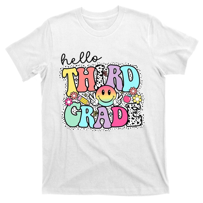 Hello Third Grade Team 3rd Grade Girl Teacher Back To School T-Shirt