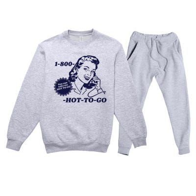 Hot To Go Lesbian Pride Sapphic Premium Crewneck Sweatsuit Set