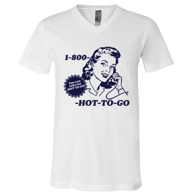 Hot To Go Lesbian Pride Sapphic V-Neck T-Shirt