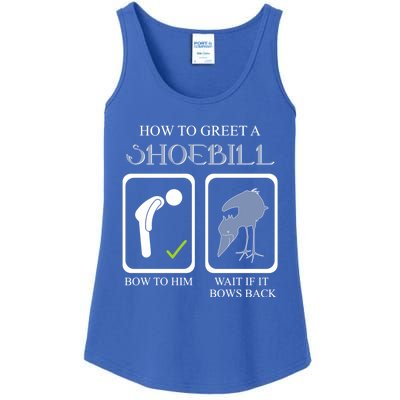 How To Greet A Shoebill Stork African Bird Lover Funny Gift Ladies Essential Tank