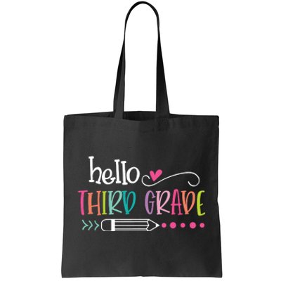 Hello Third Grade Fun 3rd Grade To School Gift Tote Bag