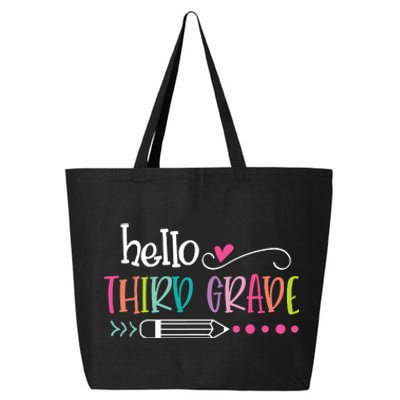 Hello Third Grade Fun 3rd Grade To School Gift 25L Jumbo Tote