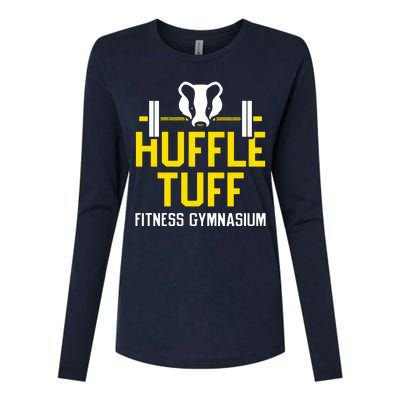 Huffle Tuff Gym Womens Cotton Relaxed Long Sleeve T-Shirt