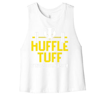 Huffle Tuff Gym Women's Racerback Cropped Tank