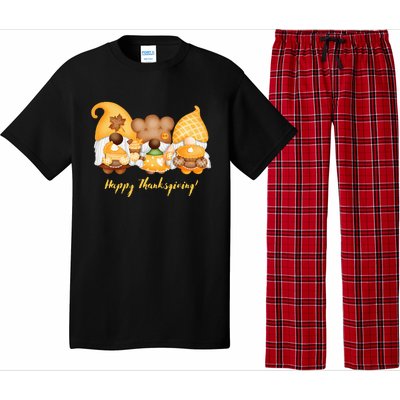 Happy Thanksgiving Garden Gnomes Top Pajama Set