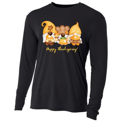 Happy Thanksgiving Garden Gnomes Top Cooling Performance Long Sleeve Crew