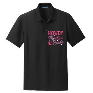 Howdy Third Grade 3rd Grade Teacher Western Cowboy Cowgirls Dry Zone Grid Polo