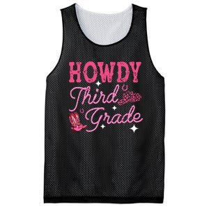 Howdy Third Grade 3rd Grade Teacher Western Cowboy Cowgirls Mesh Reversible Basketball Jersey Tank