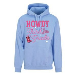 Howdy Third Grade 3rd Grade Teacher Western Cowboy Cowgirls Unisex Surf Hoodie