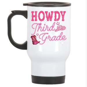 Howdy Third Grade 3rd Grade Teacher Western Cowboy Cowgirls Stainless Steel Travel Mug