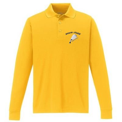 Hawk Tuah Golf Performance Long Sleeve Polo