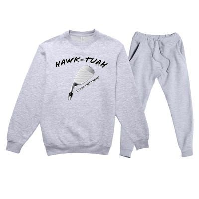 Hawk Tuah Golf Premium Crewneck Sweatsuit Set