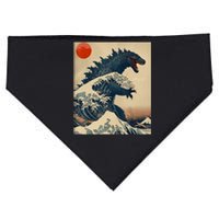 Hokusai The Great Kaiju Off Kanagawa Vintage Japanese Art USA-Made Doggie Bandana