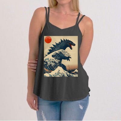 Hokusai The Great Kaiju Off Kanagawa Vintage Japanese Art Women's Strappy Tank